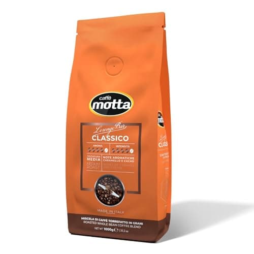 CAFFE' MOTTA Caffe in Grani 6 kg, Chicchi di Caffè Qualità Lounge Bar Espresso Classico Miscela Arabica e Robusta, Made in Italy (6 Confezioni da 1 kg)