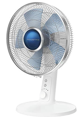 Rowenta Turbo Silence Extreme+, Ventilatore da Tavolo, Flusso d’aria 45 m3/min, Ventilatore Silenzioso, 4 Velocità regolabili, Oscillazione 120°, VU2730