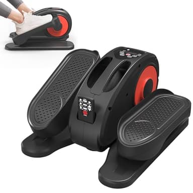 Pedaliera Ellittica, Crosstrainer Ellittico con Sotto La Scrivania con Display Telecomando Pedale Antiscivolo, Mini Ellittica Portatile con Resistenza Regolabile Silenziosa per Palestra Casa Ufficio