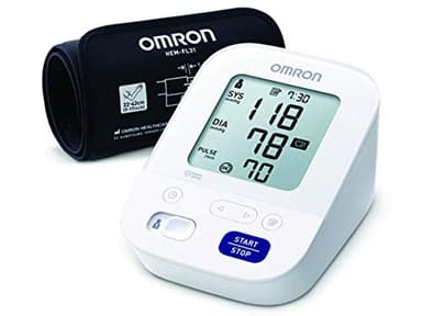Omron M3 Comfort HEM-7155-E Misuratore di Pressione da Braccio, Bracciale IntelliWrap 22-42 cm, Tecnologia Intellisense, Clinicamente Validato, Pressione e Battito, Batterie AA, Custodia, Bianco