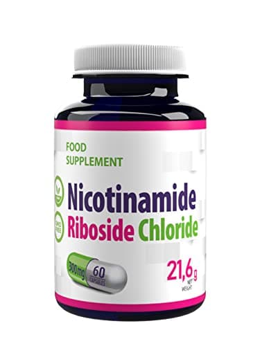 NAD+ Nicotinamide ribosio cloruro 300 mg 60 capsule vegane, testato in laboratorio, ad alto dosaggio, non OGM