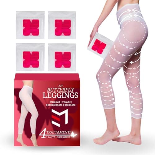 Kit Leggins Anticellulite Drenanti Donna (4 Trattamenti Completi + 3 Ricariche)