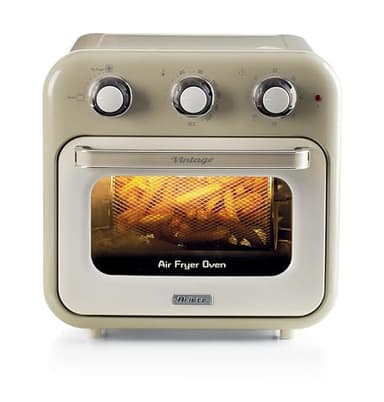 Ariete 4632 Friggitrice ad aria e forno Vintage, 1400W, 2in1, Capacità 16L, Accessori inclusi, Timer 60 minuti, Doppio vetro, Beige