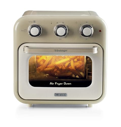 Ariete 4632 Friggitrice ad aria e forno Vintage, 1400W, 2in1, Capacità 16L, Accessori inclusi, Timer 60 minuti, Doppio vetro, Beige