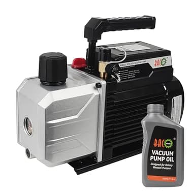 BACOENG 4,5CFM Pompa a Vuoto per Refrigerazione Aria Condizionata, 1/3HP Pompa a Vuoto Monostadio 1440r/min per vuoto ad aria elettrica per auto Sistemi di refrigerazione