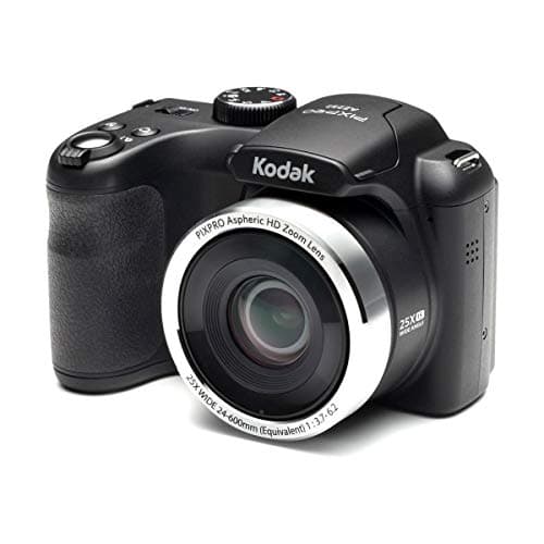 KODAK Pixpro AZ252 - Fotocamera Bridge Digitale 16 Megapixel, Zoom Ottico 25X, Video HD 720p, Obiettivo Grandangolare 24 mm, Stabilizzazione Ottica dell'Immagine, Schermo LCD 3 - Nero