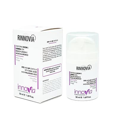 Innovia | Crema Contorno Occhi e Labbra Antirughe Effetto Lifting Antiage Idratante con Bava di Lumaca e Acido Ialuronico - Riduce Borse e Occhiaie - 50 ml - Made in Italy
