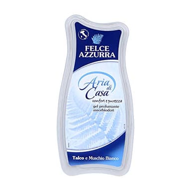 Felce Azzurra - Gel Assorbiodori Muschio Bianco, Profumatore per Ambienti Piccoli, Armadio, Cassetti Assorbi Odori, Deodorante Ambiente Profumo Duraturo, Profumatore Ambiente Fresco, Profumatori 140gr