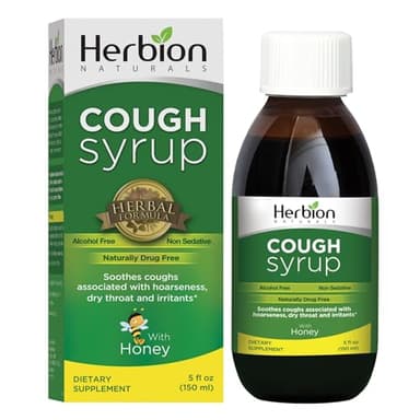Sciroppo per la tosse Herbion Naturals, aiuta ad alleviare tosse e mal di gola, 5 FL Oz