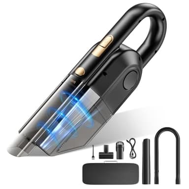 Doovasen Aspirapolvere Portatile 15000Pa Aspirabriciole Senza Fili Con HEPA e filtro in acciaio inossidabile Batteria 7800mAh Adatto per la Pulizia di Auto Casa Animali Domestici