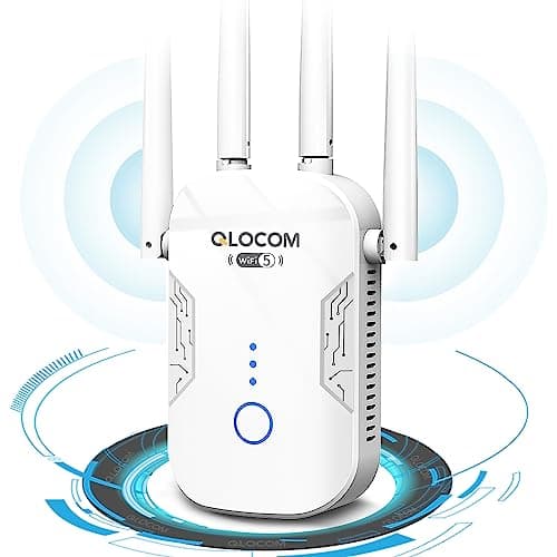 QLOCOM 2025 Nuova Ripetitore WiFi Potente Per Casa 1200Mbps, Extender WiFi Dual Band 5GHz & 2.4GHz e WPS, Amplificatore Potente Compatibile con Modem Router