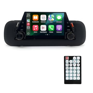 Sound way - Autoradio MP5 dual USB bluetooth telecomando schermo 5" pollici con adattatore compatibile con Fiat Panda 2010-2023 Carplay (R-932)