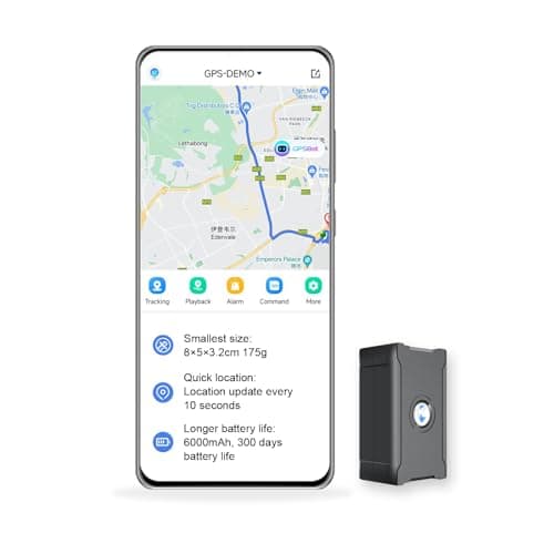 GPS Localizzatore Tracker per Auto Moto e Cani, 90 Giorni di Standby 6000mAh, Allarme Antifurto Tracciamento Globale in Tempo Reale - SIM Card Gratuita, App Inclusa, Tracker GPS Nascosto