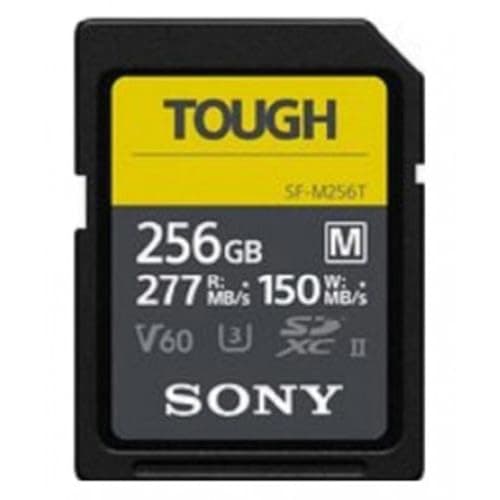 Sony SFM256T.SYM Memoria SD-XC 256 GB Serie M Tough, Lettura 277 MB/s, Scrittura 150 MB/s, Resistente a Condizioni Estreme