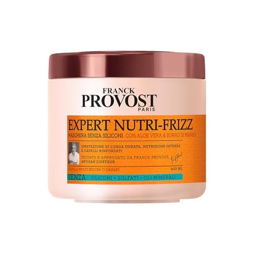 Franck Provost, Expert Nutri Frizz, Maschera Professionale Per Capelli Secchi o Crespi, Effetto Idratante, Con Aloe Vera e Burro di Mango, 400 ml