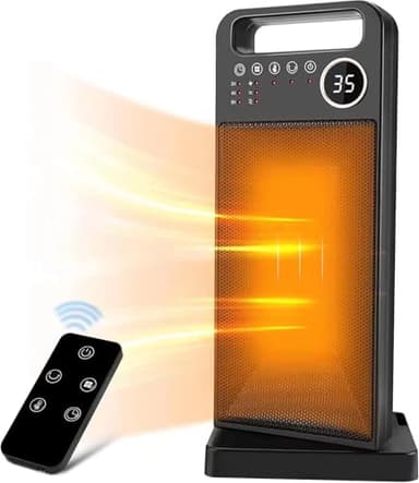 Stufa Elettrica Basso Consumo,2000W Termoventilatore, Riscaldamento a 3 Velocità, Stufetta Elettrica da Bagno，Caldo e Freddo, Con Funzione Timer. per L'Ufficio, il Soggiorno, la Camera da Letto, Bagno