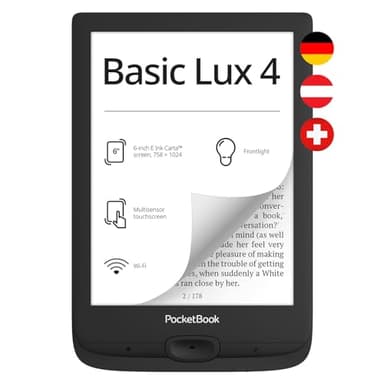 Pocketbook Basic Lux 4 Black 8 GB eBook Reader 6" versione tetto eINK Touch Wi-Fi