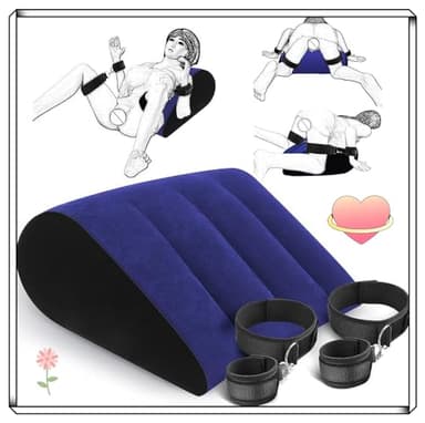 WreGmgg 𝙨𝙚𝙭 𝙩𝙤𝙮 Cuscino lombare gonfiabile per il tempo libero, supporto confortevole per alleviare l'affaticamento lombare, con ginocchiere per proteggere il movimento delle gambe