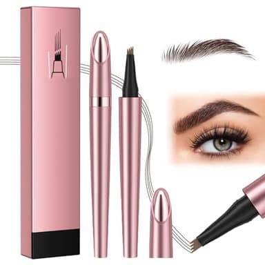 Matita per sopracciglia magica, matita per sopracciglia 3D impermeabile, nuova matita per sopracciglia microblading 3D, forte adesione per creare sopracciglia naturali (Marrone scuro)