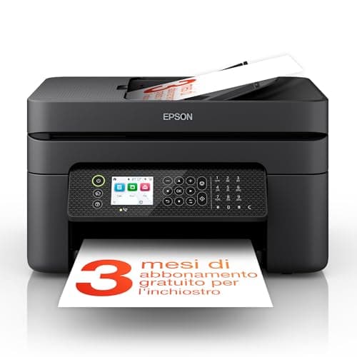 Epson Workforce WF-2950DWF Stampante Multifunzione A4 a getto d'inchiostro (Stampa Fronte Retro, Scansione, Copia, Fax) Display LCD 6.1cm, ADF, WiFi, Stampa da mobile e su Cloud, AirPrint