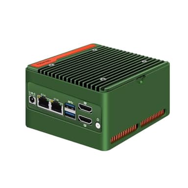 AIOPCWA N100 Mini PC NAS, 4x M.2 NVMe Micro PC with 2x i226-V 2.5GbE LAN, DDR5 Mini Desktop Computer Barebone NO RAM NO SSD, USB3.2, Support Dual 4K Display, WiFi7/BT5.4 Expandable
