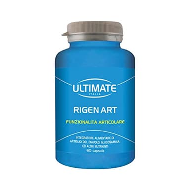 Rigen Art - Ultimate Italia - Integratrore utile per articolazioni, tendini, legamenti e cartilagini con Glucosamina, Condoitrina, Artigilio del diavolo, msm e discorea - 60 cps