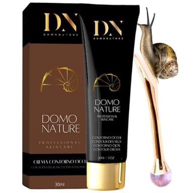 Crema Contorno Occhi Antirughe e Idratante, Riduce Occhiaie e Borse, Trattamento istantaneo per Uomo e Donna, con Bava di lumaca, Domonature 30ml
