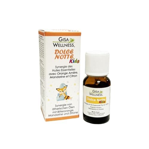 GISA WELLNESS - DOLCE NOTTE - Sinergia di Oli Essenziali Balsamici per Bambini - 15ml - Diffusione Ambientale - Aromaterapia - Compatibile con Polipini Gisa Wellness - Made in Italy