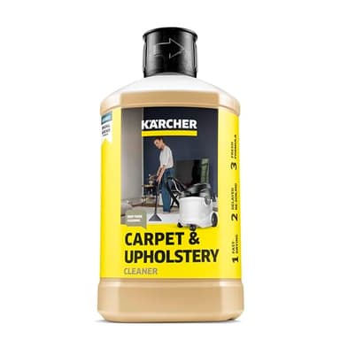Kärcher Detergente per Tappeti RM 519, adatto per la pulizia di tappeti, tappezzeria, sedili dell'auto e tutte le superfici imbottite. 1l di detergente concentrato, 40 l se diluito.