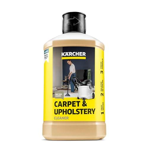 Kärcher Detergente per Tappeti RM 519, adatto per la pulizia di tappeti, tappezzeria, sedili dell'auto e tutte le superfici imbottite. 1l di detergente concentrato, 40 l se diluito.