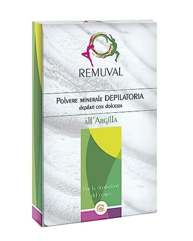 CARONE COSMETIC “REMUVAL” 100% Made in Italy – Polvere Minerale Depilatoria 2 x 100g – Con Argilla verde - Crema depilatoria uomo e donna - anche per pelli sensibili – Crema Depilatoria naturale