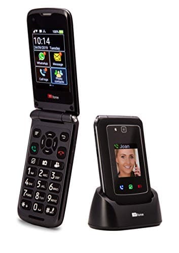 TTfone Telefono cellulare Titan TT950 Whatsapp 3G touchscreen Senior Big Button Flip, facile e semplice da usare, nero