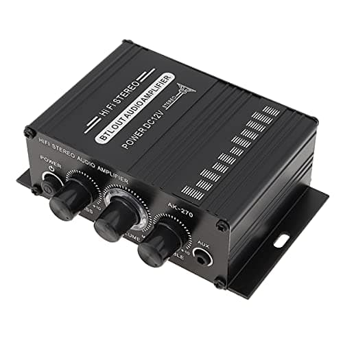 ePathChina - Amplificatore di potenza audio, per karaoke e home theater, 2 canali, classe D, ingresso AUX USB/SD, Cavo di alimentazione incluso