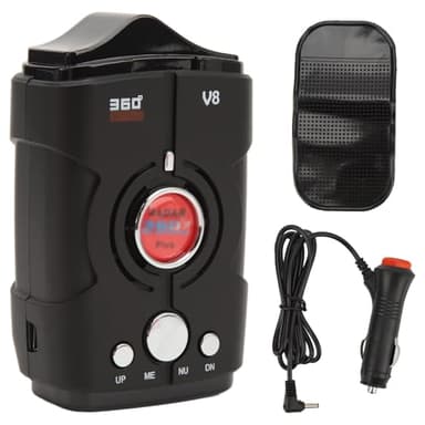Rilevatori di autovelox, rilevatore radar per auto con avvisi vocali in tempo reale a 360°, portata estesa 2,4 GHz, 410 MHz, sistema di allarme velocità del veicolo in tempo reale, per autostrada