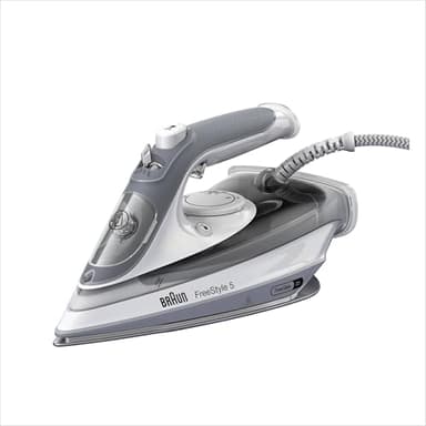 Braun TexStyle5 SI5078GY Ferro da Stiro a Vapore CON 5 ANNI DI ASSISTENZA, MODALITA' ECOMODE, Tecnologia FreeGlide 3D, Autospegnimento, Rivestimento SuperCeramic, Colpo Vapore 210g/min, Grigio
