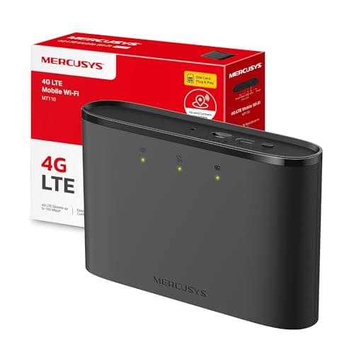 Mercusys TP-Link MT110 Mobile WiFi Router 4G LTE Cat4, Saponetta WiFi con Sim, Velocità di Download 150Mbps, WiFi Portatile, Router WiFi con Sim, Modem 4G Sim, Batteria Ricaricabile, Plug&Play