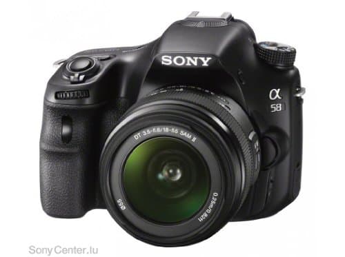 Sony Alpha 58K Fotocamera Digitale Reflex con Obiettivo Intercambiabile, Sensore APS-C CMOS Exmor HD da 20,1 Megapixel, Obiettivo 18-55mm incluso, Nero