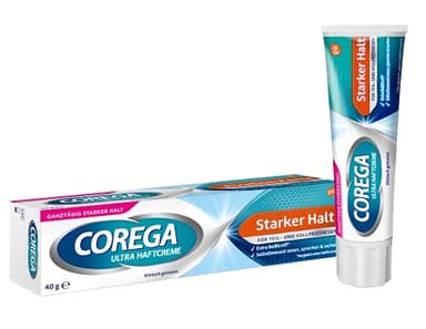 Corega Crema adesiva ultra forte per protesi/terzi denti, 1 x 40 g