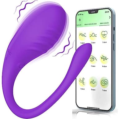 APP 10 Modalità Vibratoreper Donna Telecomando Vibratore a Distanza Punto G Squirting Vibratori Clotoride, Wireless Control Ovetto Vibrante da Telefono Professionale Sex Toys adulto E001