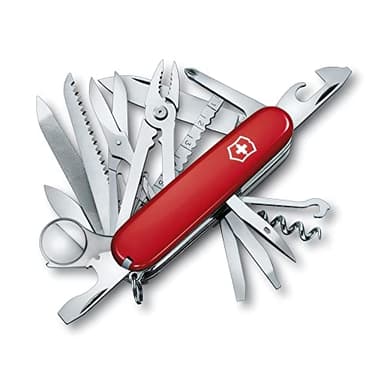 Victorinox, Swiss Champ, Coltellino Svizzero, Originale, Multiuso, Campeggio, 33 Funzioni, Lama, grande, Cavatappi