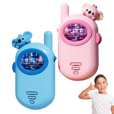 Kids Walkie Talkie, Koala Design Family Walkie Talkie, 2 Pack Portable with Long Range, Lovely Sturdy Easy to Use Battery Operated for Camping, Hiking, Indoor, Outdoor