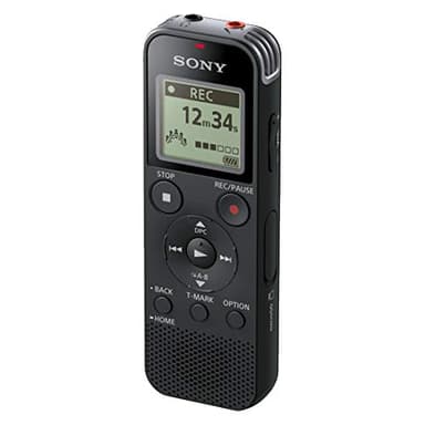 Sony ICD-PX470 Registratore Digitale Stereo, Riduzione Rumori Sottofondo, Altoparlante Integrato, Jack Cuffie e Microfono, Memoria 4 GB + Slot microSD, USB Integrato, Batteria fino a 55 Ore, Nero