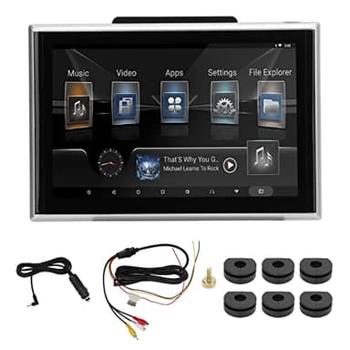 Oreq Car Poggiatesta Video Player, 9 pollici Touch Screen Car TV Poggiatesta Mount Monitor Tablet, Supporto 4K, WiFi, Bluetooth, Ingresso HDMI, FM, USB, Lettore Video, Auto Sedile Posteriore TV