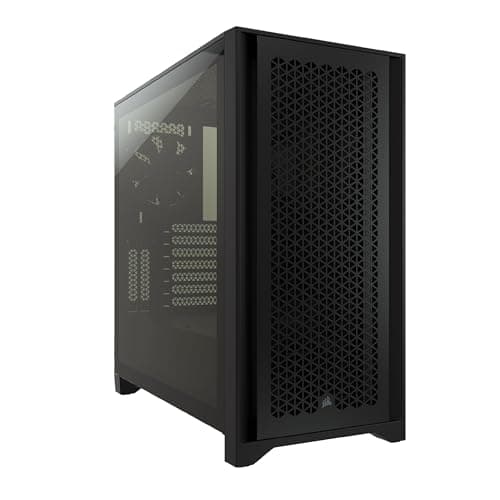 Corsair 4000D Airflow Case ATX Mid-Tower con Vetro Temperato, Pannello Anteriore a Flusso d'aria Elevato, Laterale , Ampio Spazio Interno, Due 120 mm Ventole Incluse, Nero