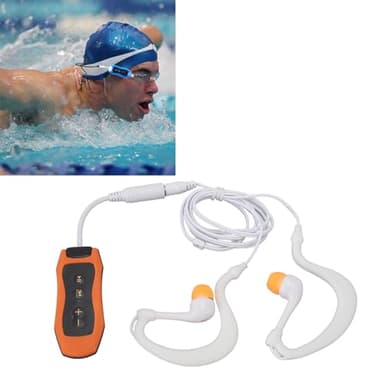 Lettore MP3 Idrodinamico con Auricolare Impermeabile da 8 GB, Lettore Musicale Ricaricabile IPX8 con Suono Eccellente per Nuoto, Immersioni, Corsa (8GB)
