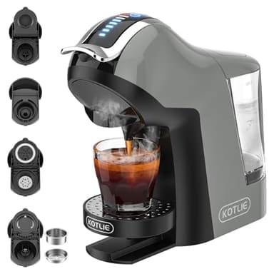KOTLIE EM-308A macchina da caffè multifunzionale, compatibile con varie marche di caffè in capsule/ESE (44 mm)/caffè in polvere, supporta la preparazione di caffè freddo