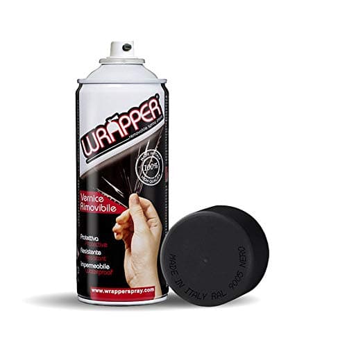 Wrapper Spray Vernici Rimovibili Tinte RAL, Nero Opaco