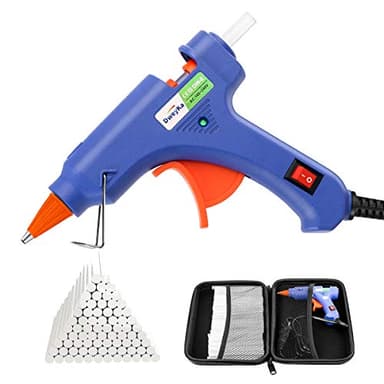 Pistola Colla a Caldo【75-Pezzi-Stick】, Dweyka 20W Mini Pistola Incollatrice inclusa una borsa degli attrezzi,Flessibile per Fai da e Progetti Artigianali, Casa Riparazioni