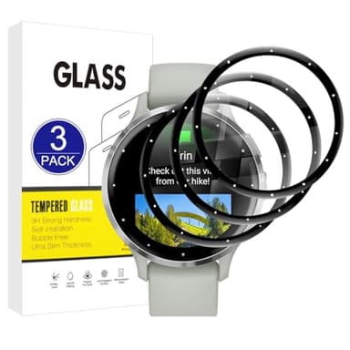 X-Dision [3 Pezzi] Pellicola Protettiva Compatibile con Garmin Venu 3S,[Resistente ai Graffi, Alta Definizione][3D Curved Full Cover] Pellicola Protettiva per Garmin Venu 3S