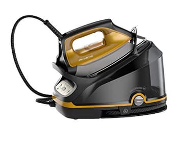 ROWENTA Compact Steam PRO DG7644 Ferro da Stiro a Vapore, 2200 W, 1100 milliliters, Nero/Giallo